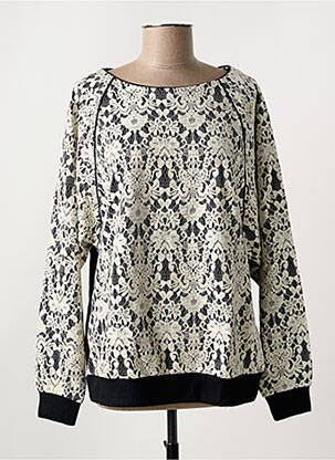 Hanorac broderie mâneci lungi negru SIMPLE CITY femeie