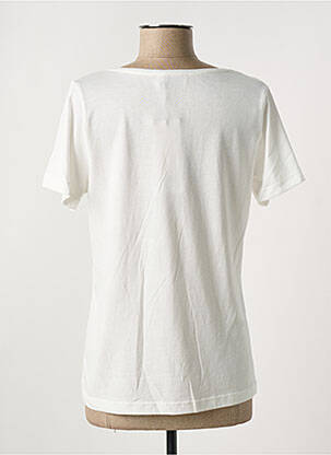 Tricou guler în v mâneci scurte bej SIGNE NATURE femeie