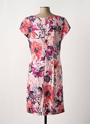 Rochie midi imprimeu floral mâneci scurte roz VERA MONT femeie