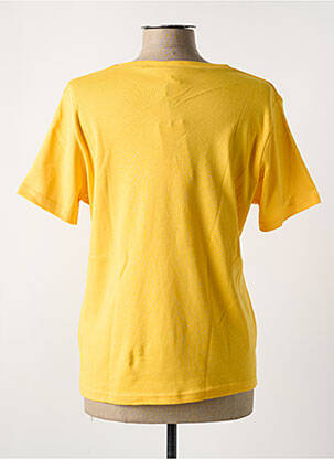 Tricou serigrafie mâneci scurte galben FRANCE RIVOIRE femeie