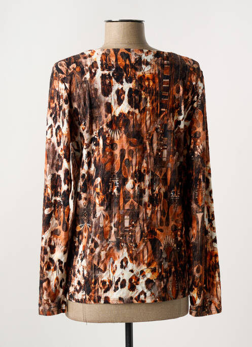 Tricou elasticitate mâneci lungi portocaliu GEVANA femme