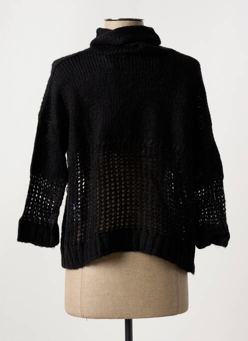 Pulover cu guler înalt negru SCHOOL RAG femeie