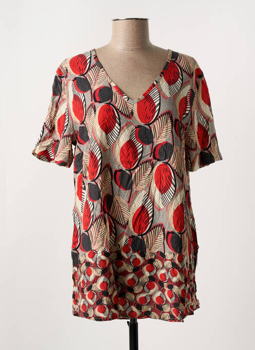 Tunică mâneci scurte roșu GRIFFON femeie