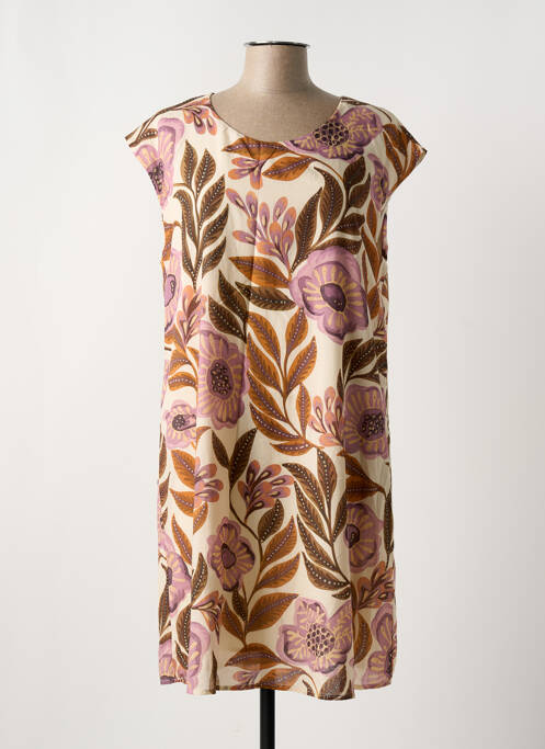 Rochie midi bej LA FEE MARABOUTEE femeie