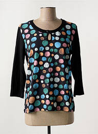 Tricou elasticitate mâneci 3/4 negru GRIFFON femme