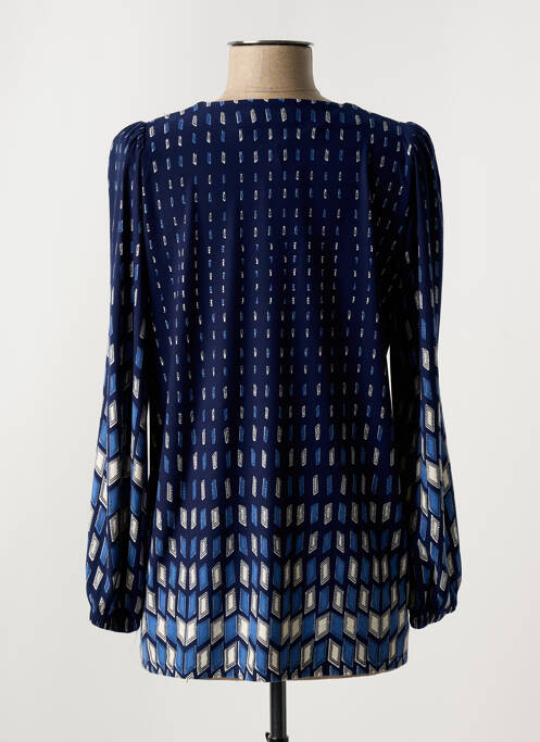 Tricou imprimeu fantezie mâneci lungi albastru GEVANA femme