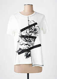 Tricou serigrafie mâneci scurte bej DESIGUAL femeie