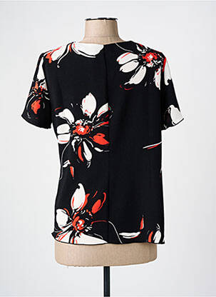 Tricou croială cambrată mâneci scurte negru TELMAIL femeie