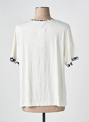 Tricou croială dreaptă mâneci scurte bej GRIFFON femeie
