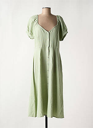Rochie midi țesătură crep mâneci scurte verde VERO MODA femeie