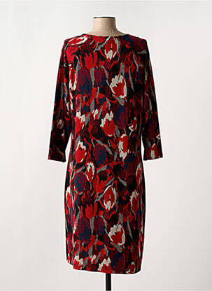 Rochie midi mâneci 3/4 mâneci 3/4 roșu GRIFFON femeie