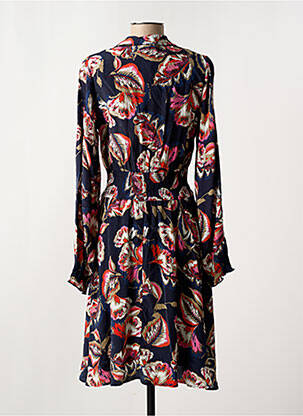 Rochie midi imprimeu floral mâneci lungi albastru MORGAN femeie
