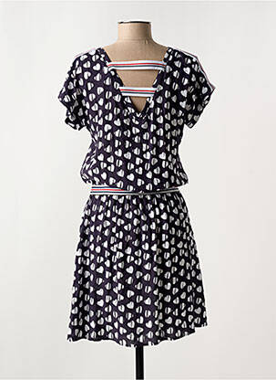 Rochie scurtă mâneci scurte mâneci scurte albastru DELAHAYE femeie