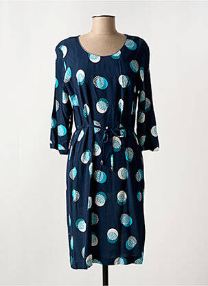 Rochie midi mâneci 3/4 mâneci 3/4 albastru GRIFFON femeie