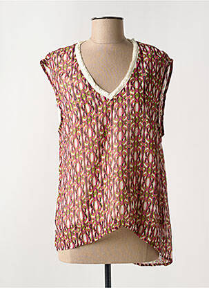 Tunică mâneci scurte bej ARELINE femeie