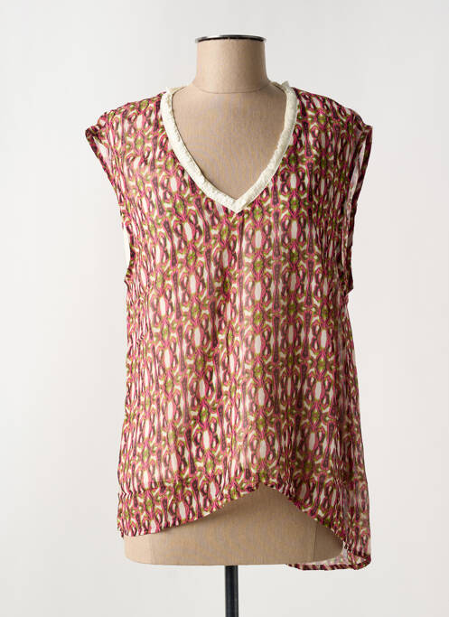 Tunică mâneci scurte bej ARELINE femeie