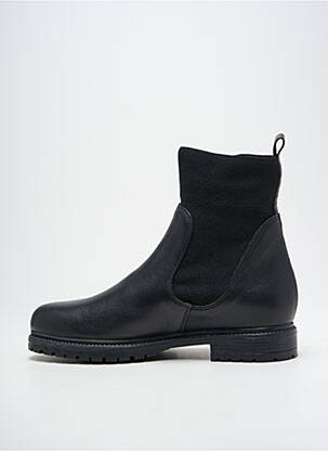 Botine/ghete material neted toc plat până la 3 cm negru REQINS femeie
