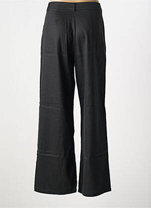 Pantalon drept închidere cu fermoar sub clapetă cu nasturi negru IKKS femeie