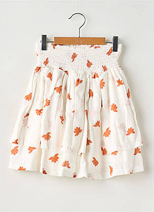 Fustă midi alb LEVV LABEL fată