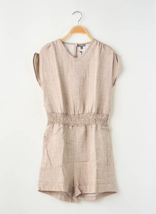 Salopetă scurtă bej LEVV LABEL fată