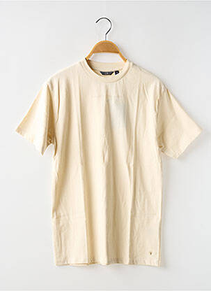 Tricou croială dreaptă mâneci scurte bej LEVV LABEL băiat