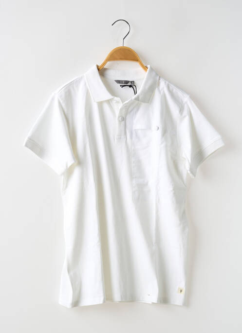 Polo alb LEVV LABEL băiat