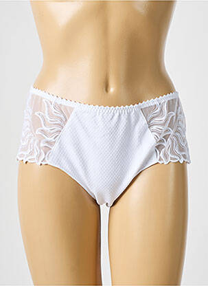 Shorty efect material satinat alb LOUISA BRACQ femeie