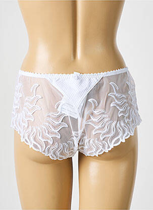 Shorty efect material satinat alb LOUISA BRACQ femeie