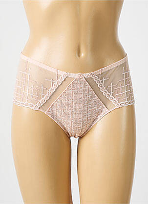 Shorty efect material satinat roz LOUISA BRACQ femeie