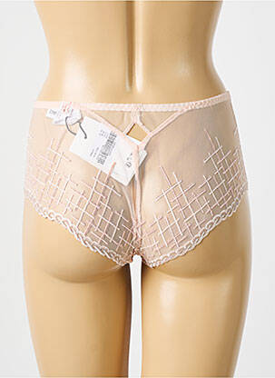 Shorty efect material satinat roz LOUISA BRACQ femeie