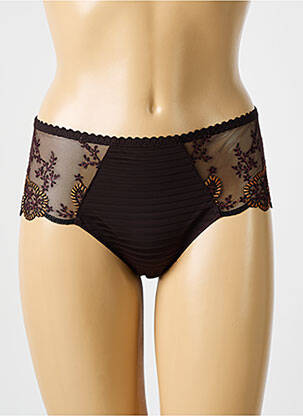 Shorty efect material satinat maro LOUISA BRACQ femeie