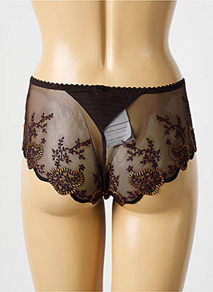 Shorty efect material satinat maro LOUISA BRACQ femeie