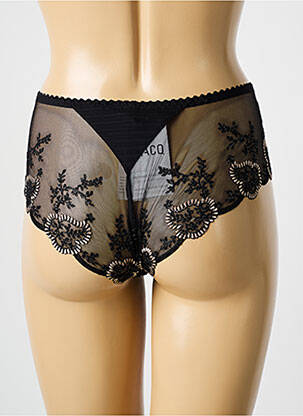 Shorty efect material satinat negru LOUISA BRACQ femeie