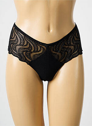 Shorty efect material satinat negru LOUISA BRACQ femeie