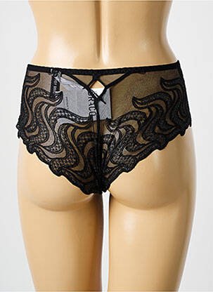Shorty efect material satinat negru LOUISA BRACQ femeie