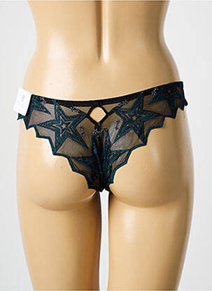 Chilot efect material satinat negru LOUISA BRACQ femeie