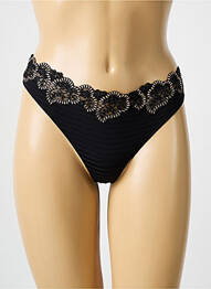 Șnur efect material satinat negru LOUISA BRACQ femme