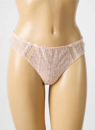 Tanga efect material satinat roz LOUISA BRACQ femme