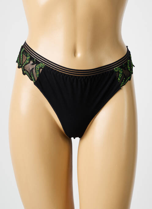 Chilot efect material satinat negru LOUISA BRACQ femme