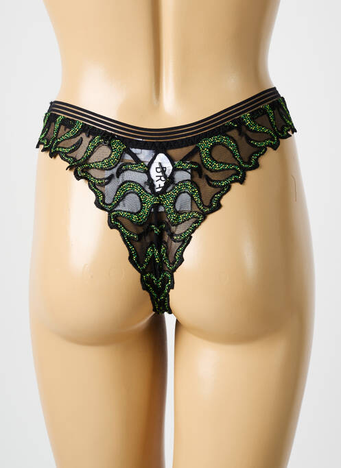 Chilot efect material satinat negru LOUISA BRACQ femme