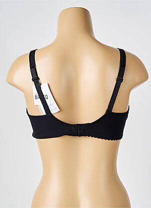 Sutien efect material satinat top triunghiuri negru LOUISA BRACQ femeie