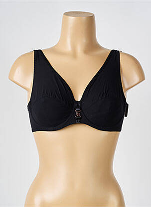 Sutien efect material satinat sutien cupe întregi cu decolteu înalt negru LOUISA BRACQ femeie