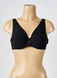Sutien efect material satinat sutien cupe întregi cu decolteu înalt negru LOUISA BRACQ femme