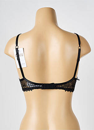 Sutien efect material satinat top sutien push-up negru LOUISA BRACQ femeie