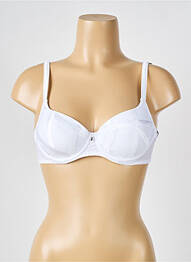 Sutien efect material satinat sutien balconet cu decolteu înalt alb LOUISA BRACQ femme