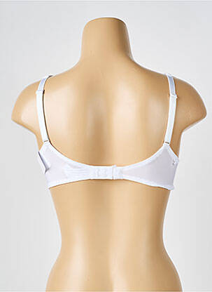 Sutien efect material satinat sutien balconet cu decolteu înalt alb LOUISA BRACQ femeie