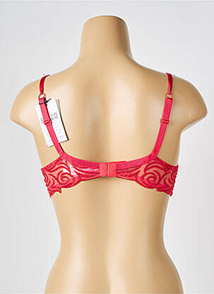 Sutien efect material satinat top sutien push-up roșu LOUISA BRACQ femeie