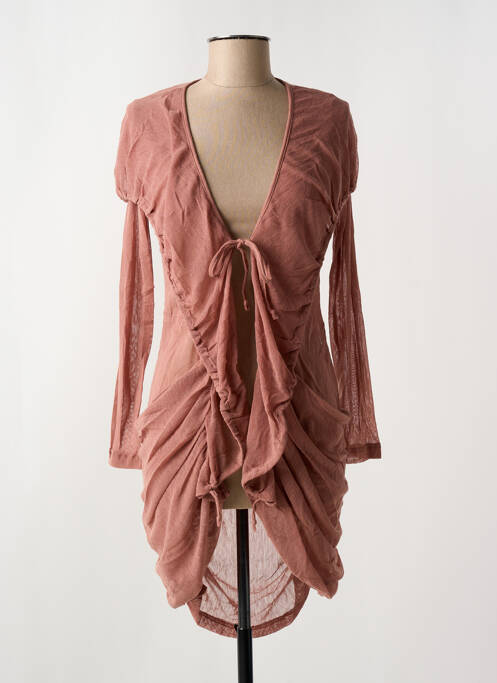 Vestă cu mâneci lungi maro ARELINE femeie