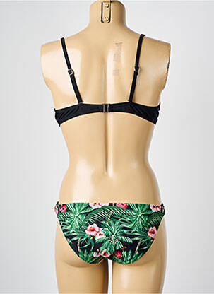 Costum de baie din două piese elasticitate top sutien push-up negru NANA SUN femeie