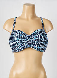 Sutien de costum de baie elasticitate top sutien modelat albastru FANTASIE femme
